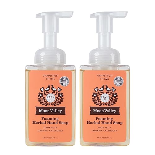 Moon Valley Herbal Foaming Hand Soap, Grapefruit Thyme, 8.8 Fl Oz - Vegan, 2 Pack