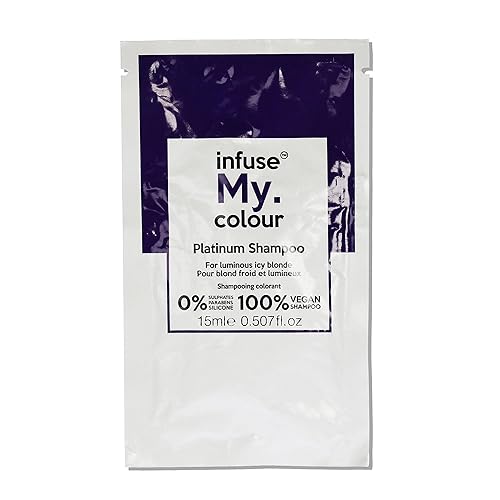 Infuse My Colour Platinum Shampoo Unisex - 15Ml, Moisturizing & Color Enhancing