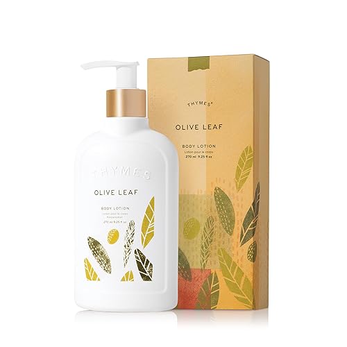 Thymes Olive Leaf Body Lotion With Shea Butter & Vitamin E - 9.25 Fl Oz For Men & Women