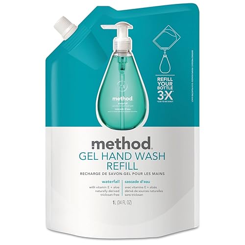 Method Gel Hand Wash Refill Pouch, Waterfall Scent, 34 Fl Oz - Eco-Friendly Cleanser