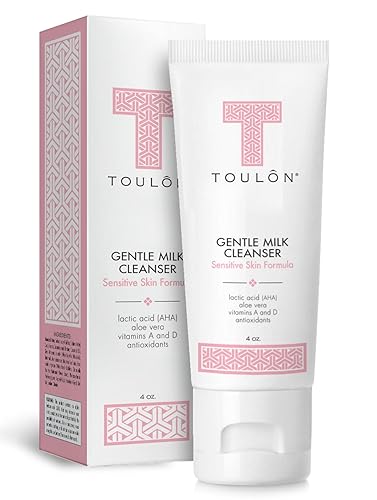 Toulon Gentle Milk Cleanser For Dry & Sensitive Skin With Aha & Aloe Vera - 4 Oz