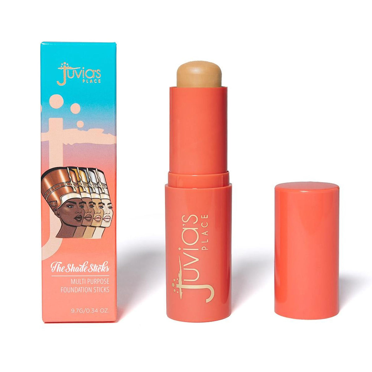 Juvia'S Place Shade Stick Foundation & Concealer - Bolivia, Medium, Cool Golden Undertone, 0.34 Oz