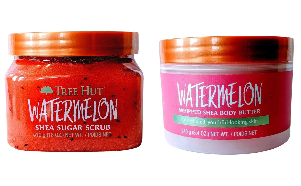 Tree Hut Watermelon Shea Sugar Scrub & Whipped Body Butter Set - Pink & White 2 Piece