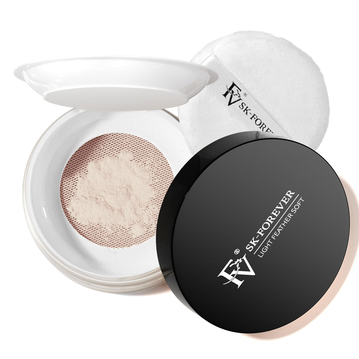 Fv Lightweight Loose Setting Powder Highlighter, Matte Waterproof, 0.35Oz, 005 Ivory Baking