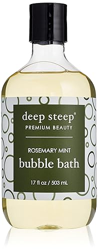 Deep Steep Rosemary Mint Bubble Bath - 17 Fl Oz Relaxing Aromatherapy Soak