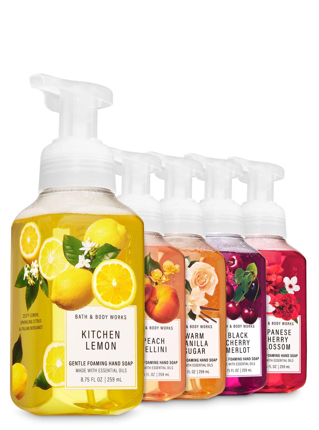 Bath & Body Works Fall Loves Foaming Hand Soaps Set - 5 Pack, 8.75 Fl Oz - Kitchen Lemon & More