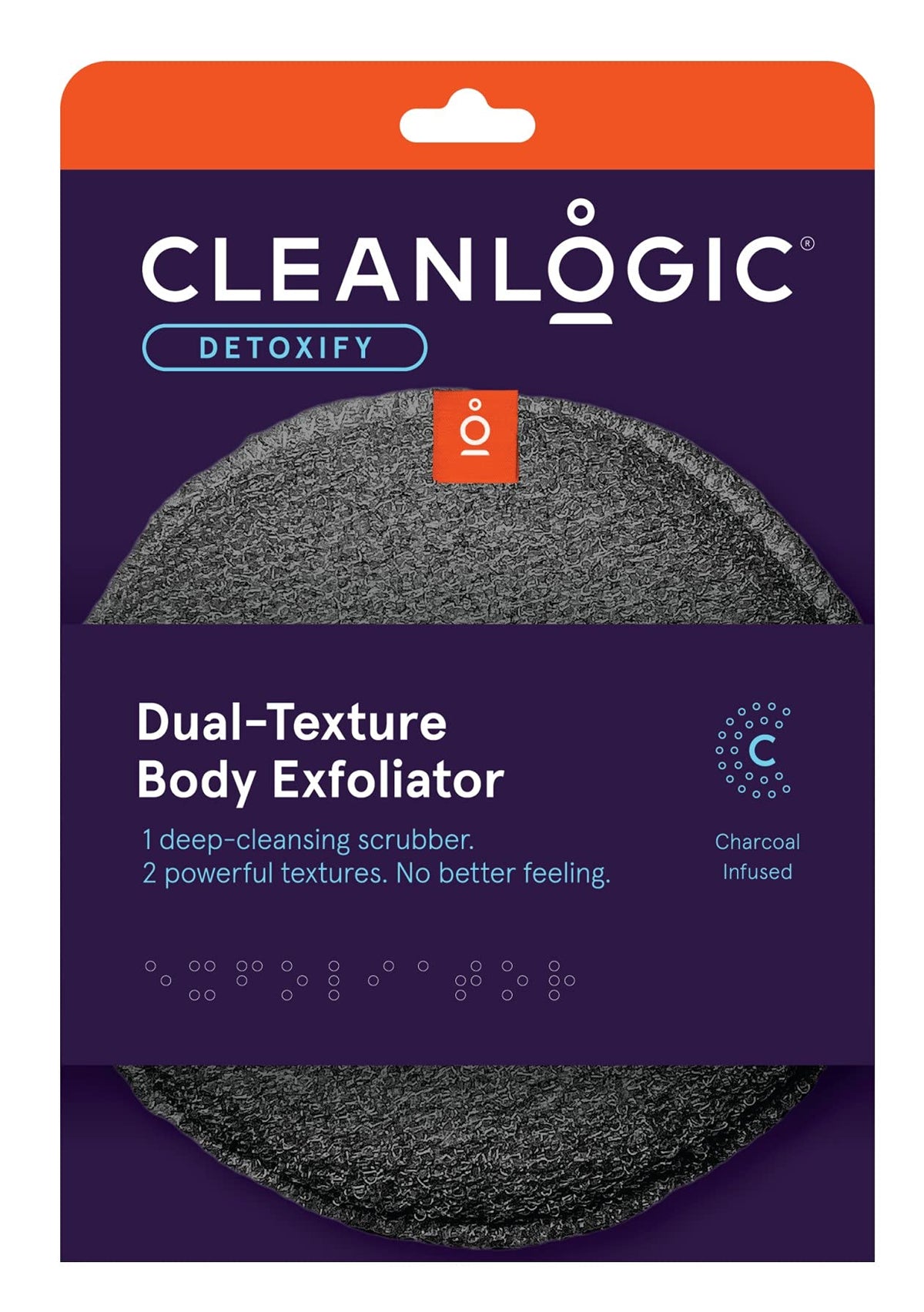 Clean Logic Detox Charcoal Scrubber Body - Dual Texture, Pack Of 3