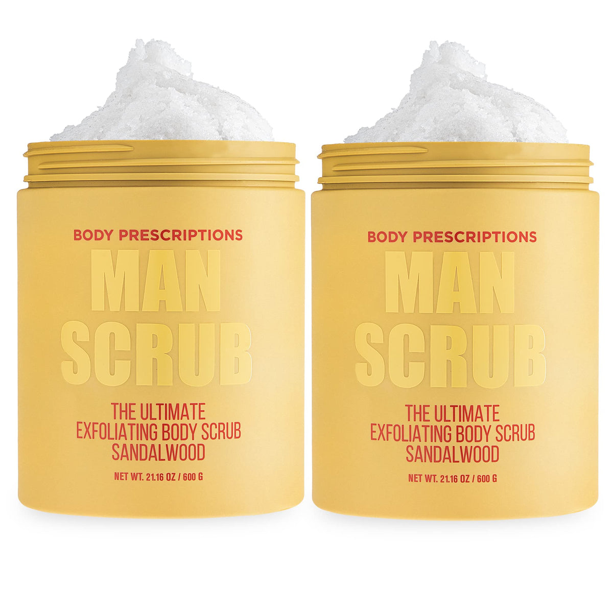 Body Prescriptions Men&quot;S Body Scrub - 2 Pack Ultimate Exfoliating Sandalwood Wash, 21 Oz Each