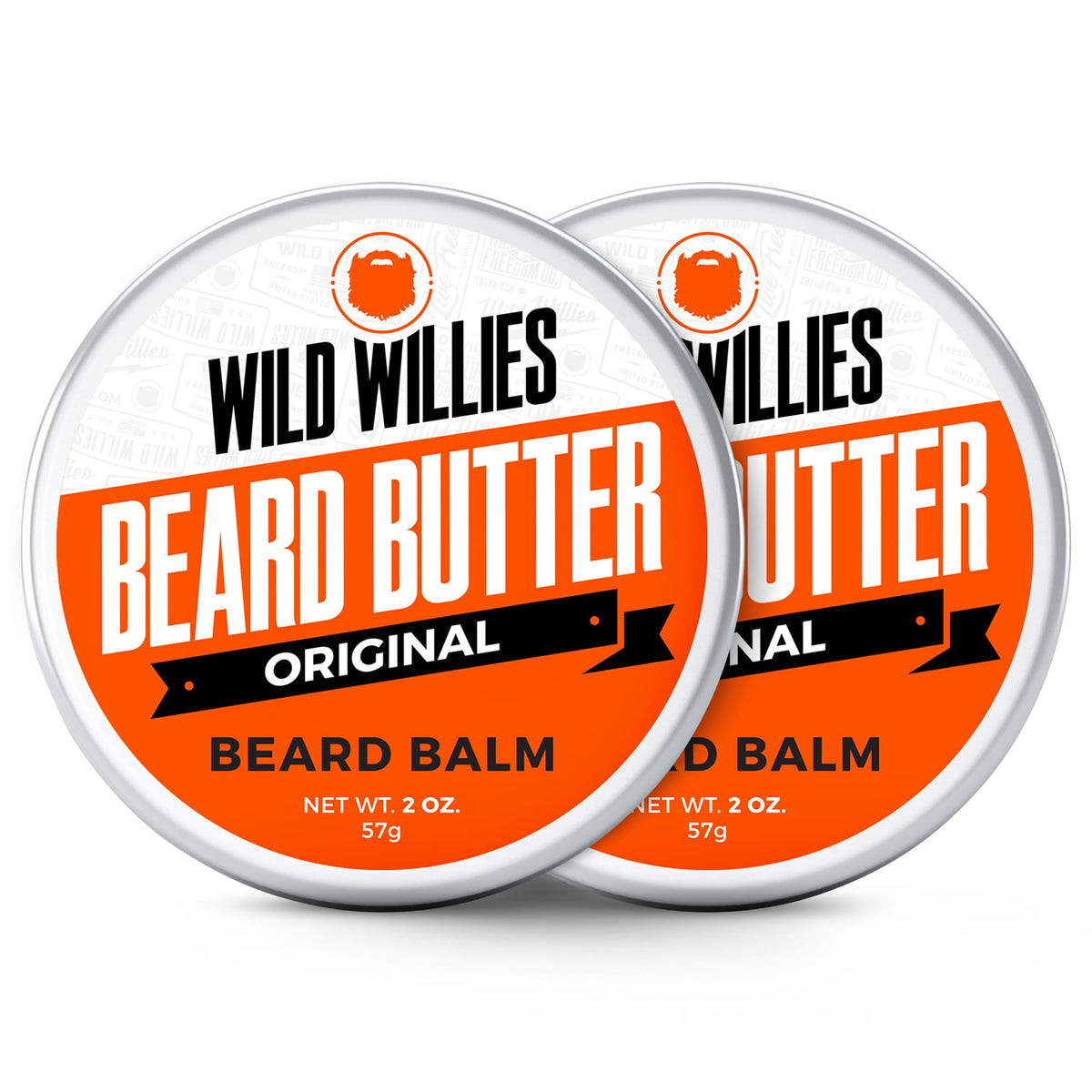 Wild Willies Beard Butter Leave-In Conditioner - Organic Balm For Fast Growth & Moisture - 2 Oz X2