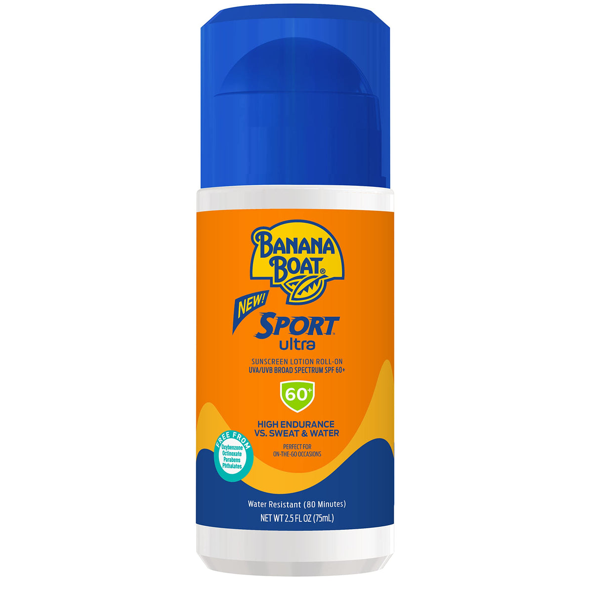 Banana Boat Sport Ultra Spf 60 Roll On Sunscreen, 2.5Oz - Oxybenzone Free, Water Resistant