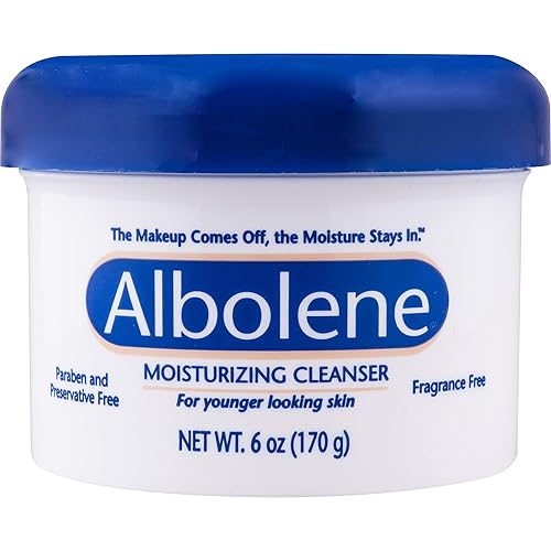 Albolene Face Moisturizer & Makeup Remover, Fragrance-Free Cleansing Balm, 6 Oz