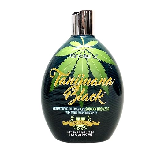 Tan Asz U Tanijuana Black Bronzer - 13.5 Fl Oz, Deep Dark Tanning Lotion For Radiant Skin