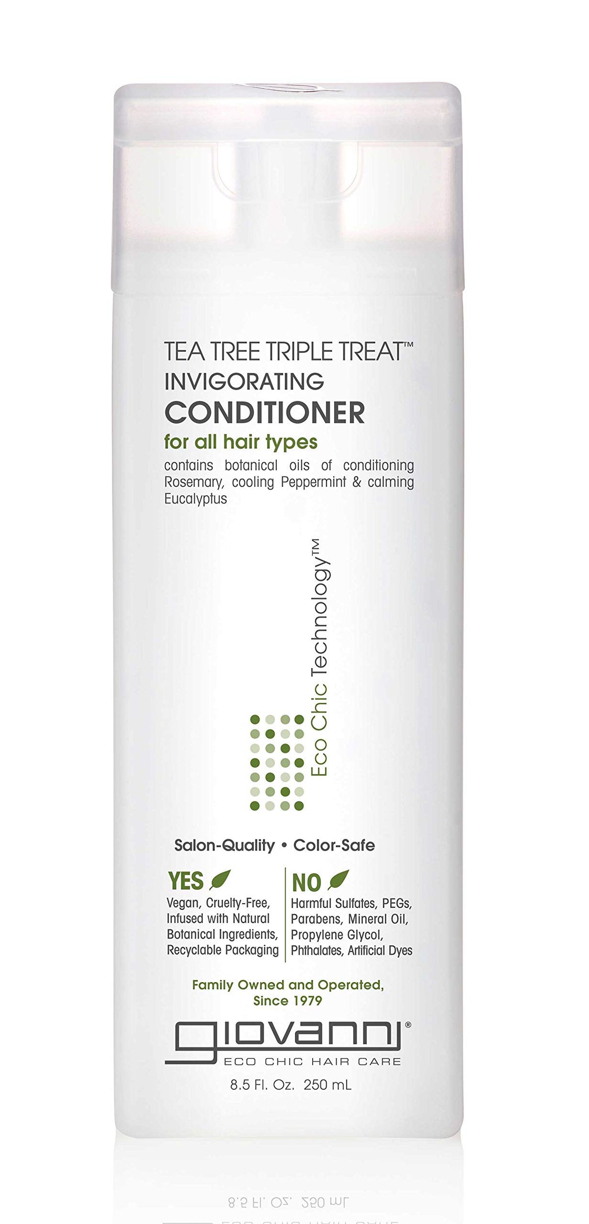 Giovanni Tea Tree Triple Treat Invigorating Conditioner 8.5 Oz - Eucalyptus, Hydrating Formula