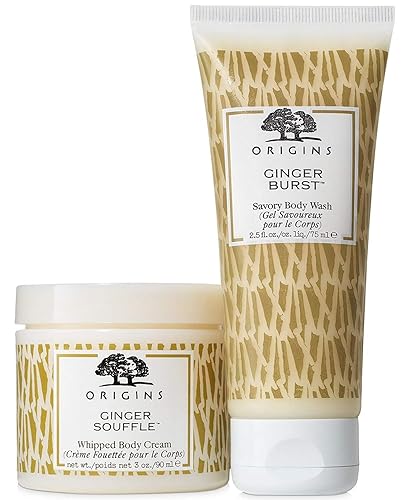 Origins Ginger Souffle Body Cream & Burst Body Wash 2 Piece Body Care Set