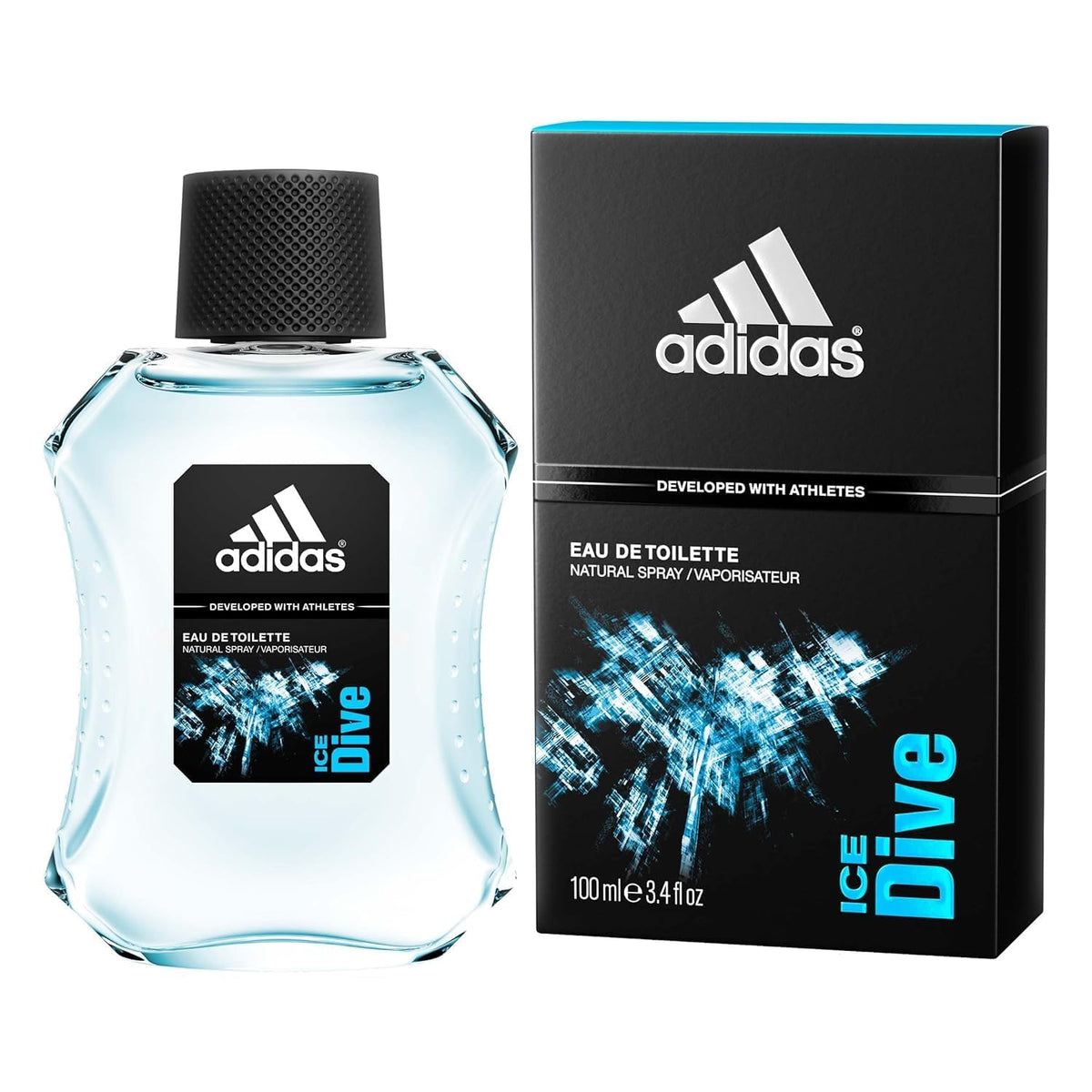 Adidas Ice Dive Eau De Toilette Spray For Men, 3.4 Fl Oz - Fresh & Invigorating Scent