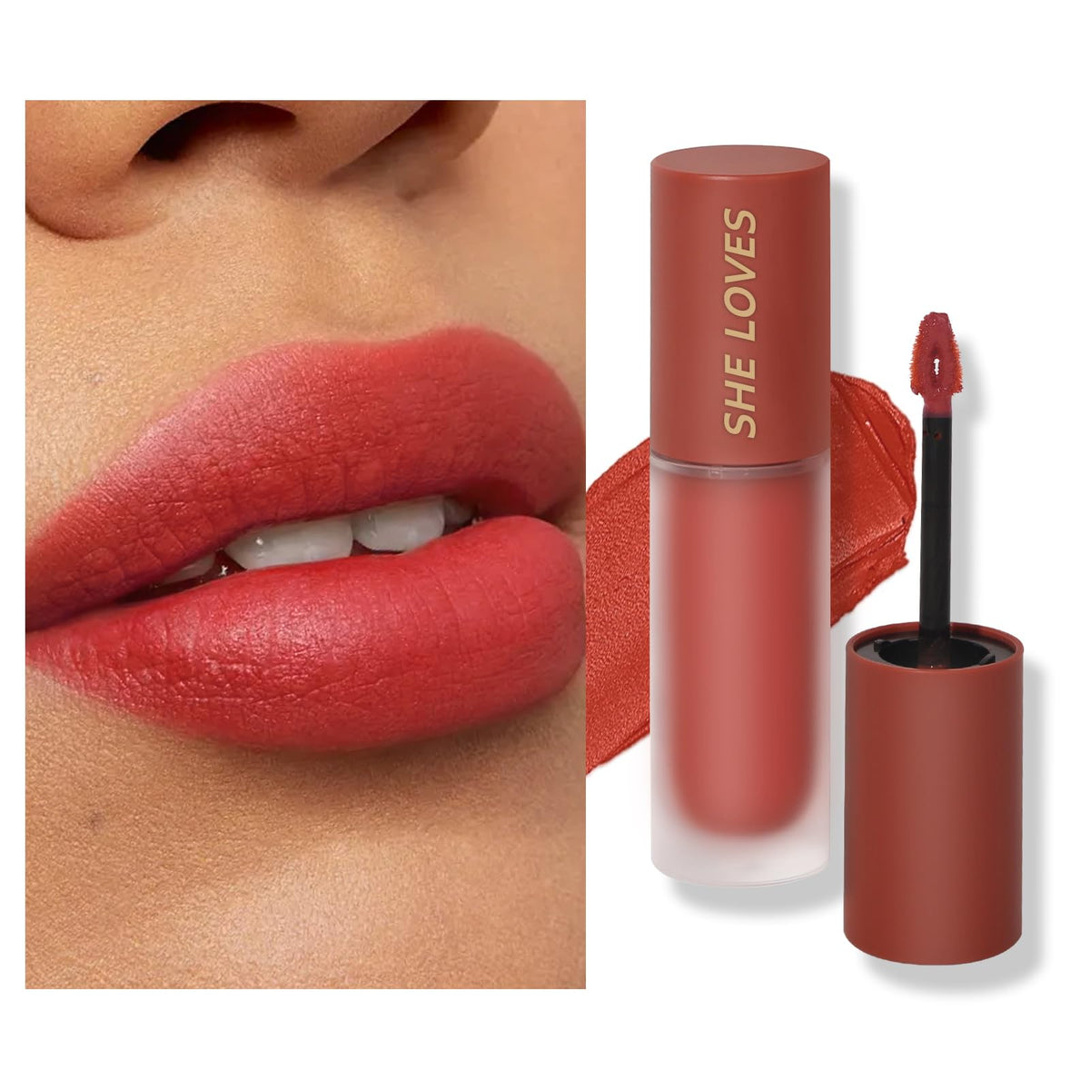 Easilydays Matte Lipstick Lip Mud - Waterproof, Long Lasting Velvet Lip Stain, #05 Gauze Nude Rose