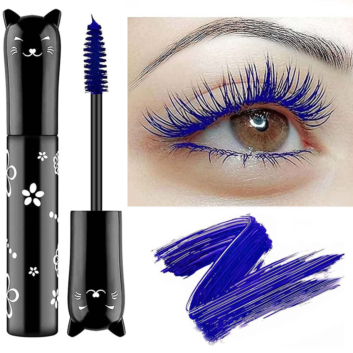 Twlbxmg Blue Voluminous Waterproof Mascara - Hypoallergenic, Lengthening & Curling, 1 Count