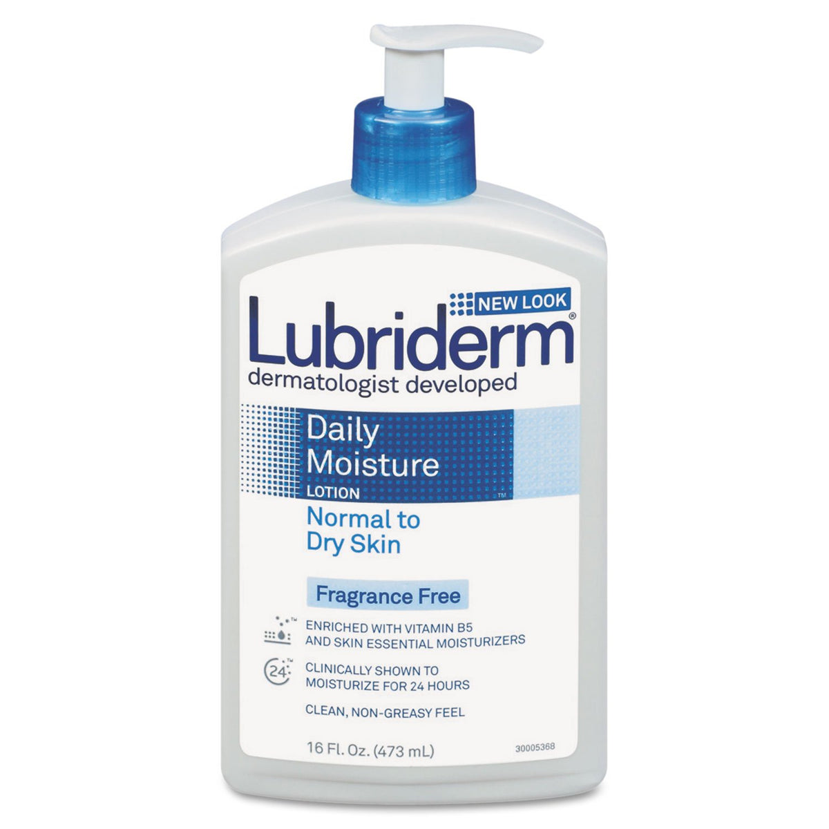 Lubriderm Daily Moisture Body Lotion, Unscented, With Vitamin B5, 16 Fl. Oz - Non-Greasy