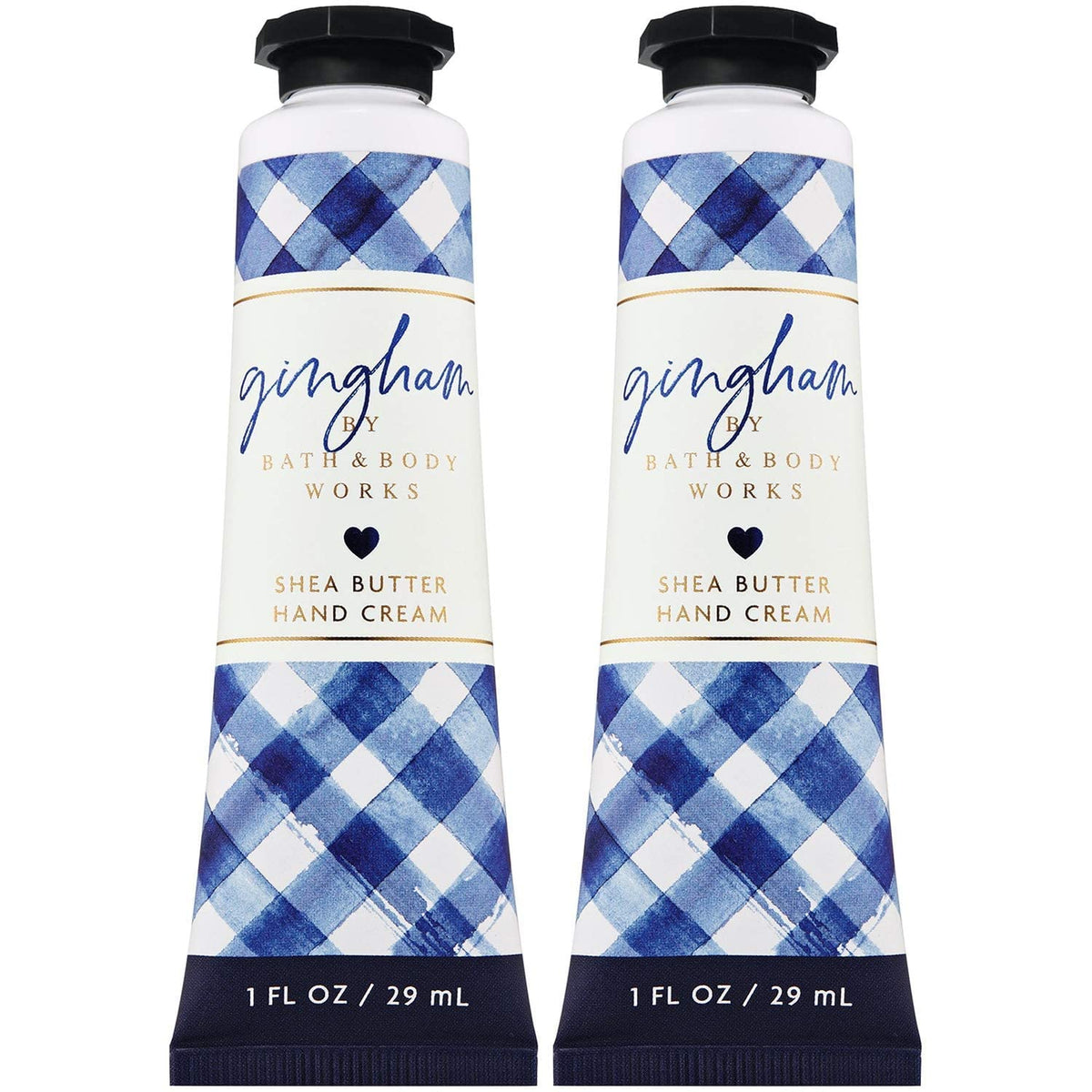 Bath & Body Works Gingham Shea Butter Hand Cream, 2-Pack (1 Fl Oz Each)