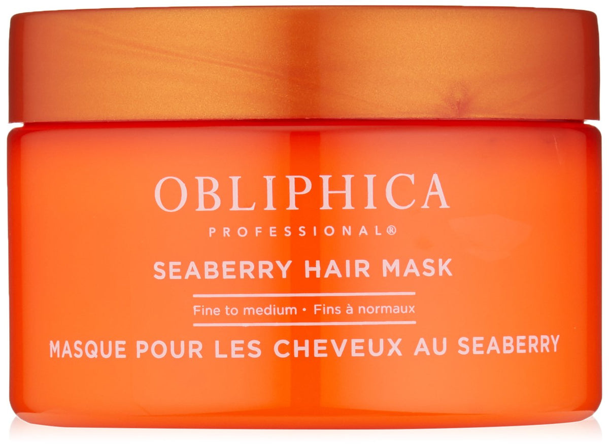 Obliphica Seaberry Hair Mask - Deep Conditioning For Dry, Frizzy, Color-Treated Hair, 8.5