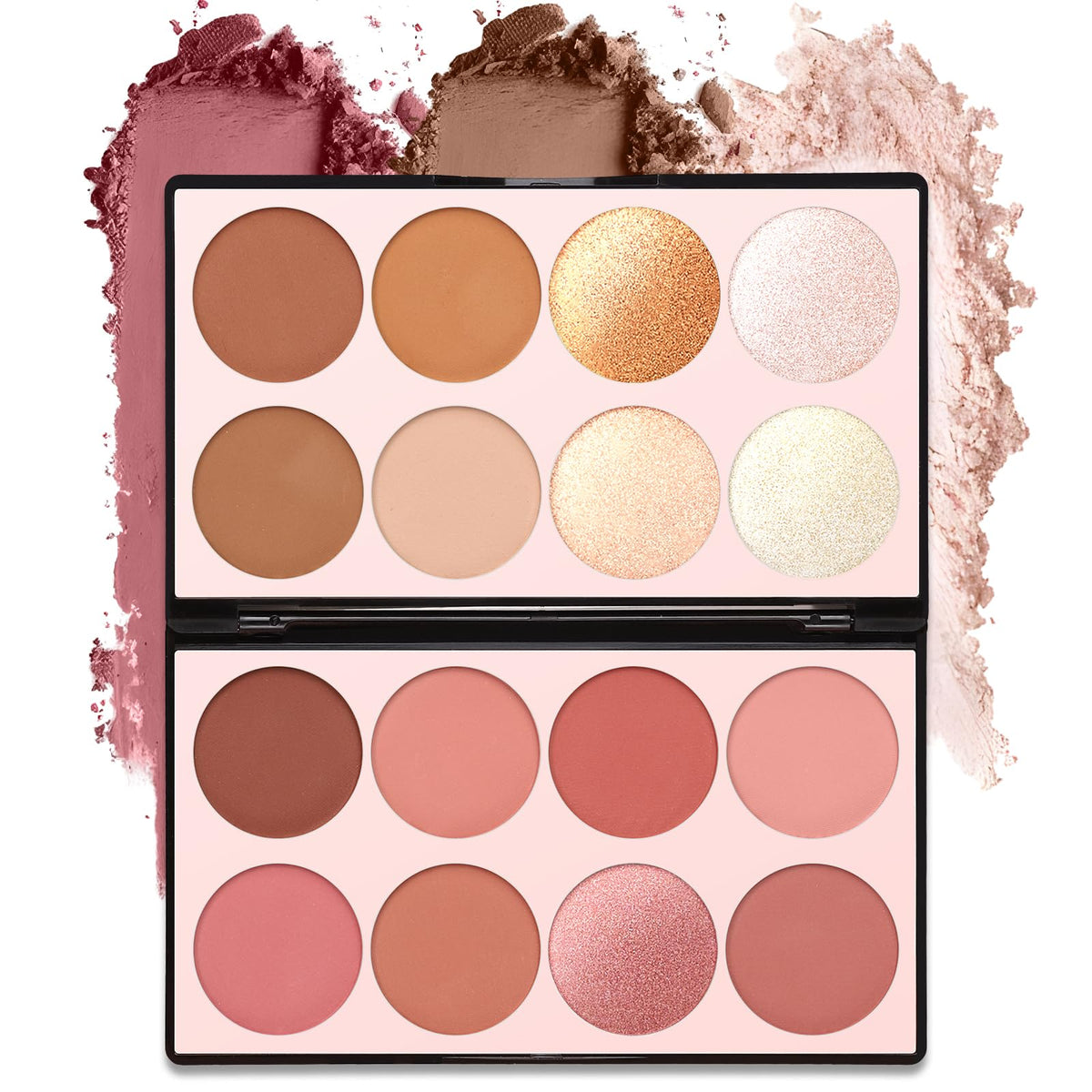 Springsky 16 Color Contour Palette - Blush, Highlighters, Bronzer For Makeup & Beauty Gifts