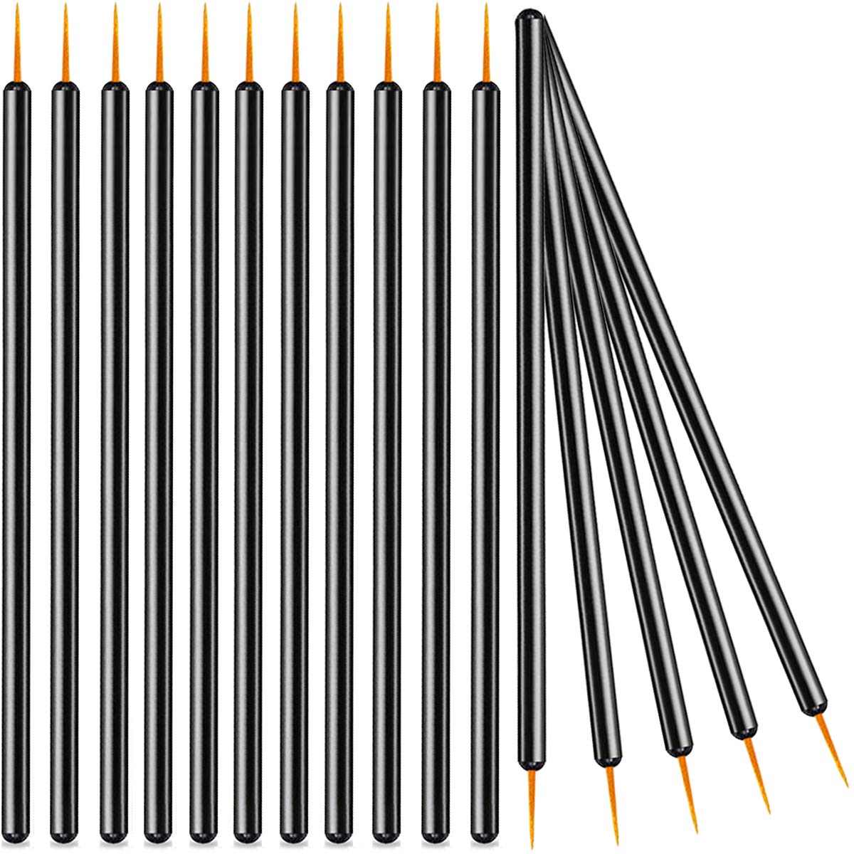 Kingmas 100 Pack Disposable Eyeliner Brushes - Ultra-Fine Point Applicator For Makeup