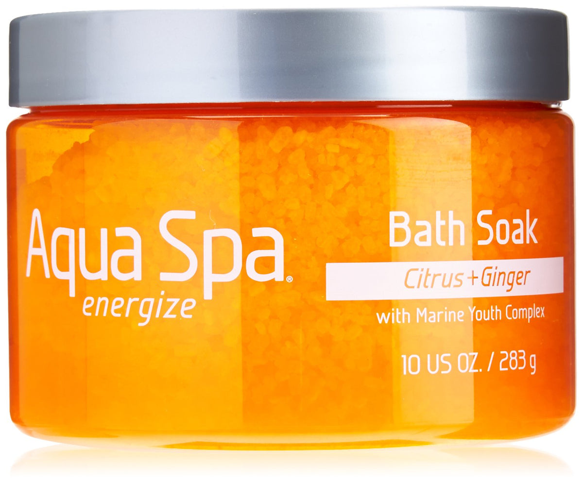 Aqua Spa Energize Bath Soak - 10 Ounce Relaxing Bath Salts For Revitalizing Spa Experience