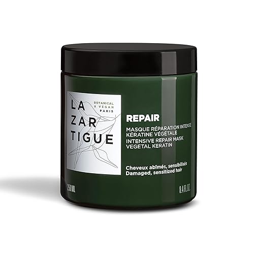 Lazartigue Repair Mask - Vegan Keratin Treatment For Damaged Hair, 8.4 Oz, Sulfate & Silicone Free