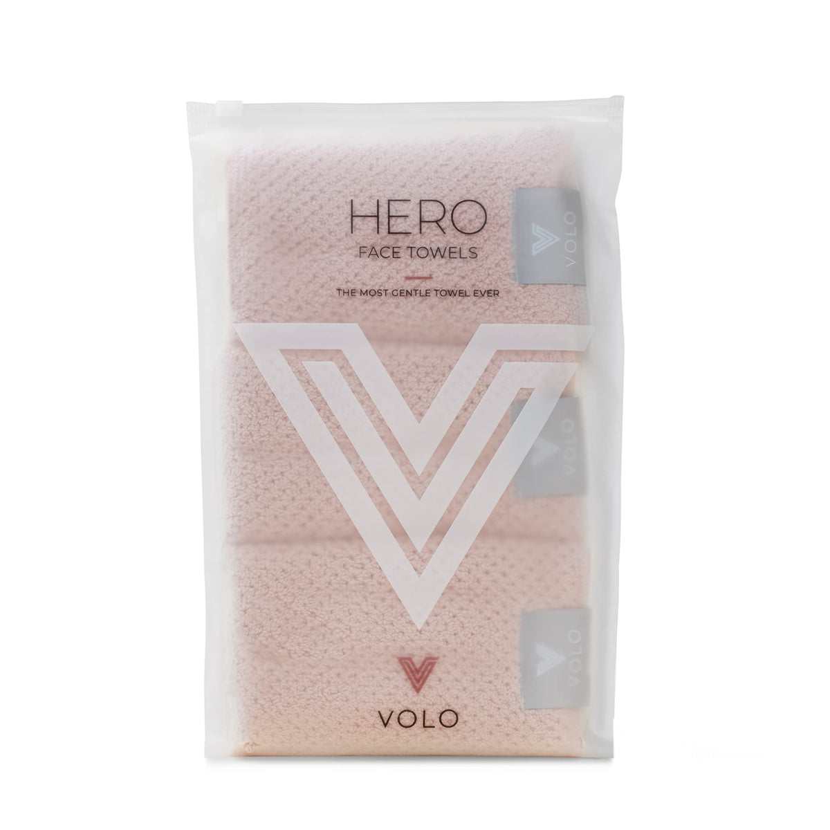 Volo Hero Cloud Pink Face Towel - Ultra Soft Microfiber Wash Cloths, 3 Pack Makeup Remover