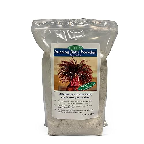 Lumino Wellness Dusting Bath Powder For Poultry - 6 Lbs, Effective & Safe Animal Care