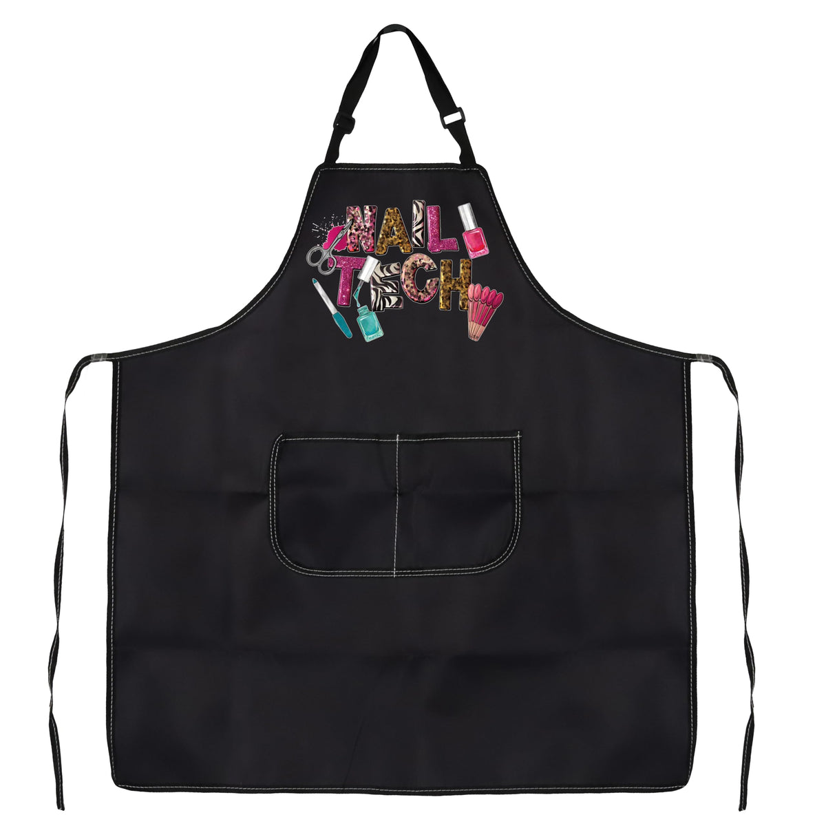 Pxtidy Waterproof Nail Tech Apron With Pockets - Adjustable Nail Salon Gift, Polyester