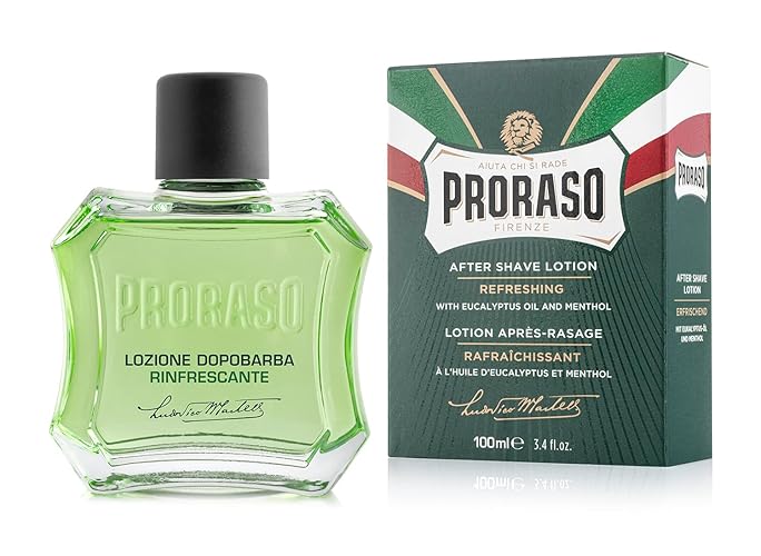 Proraso After Shave Lotion For Men With Menthol & Eucalyptus Oil, 3.4 Fl Oz