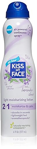 Kiss My Face Moisturizer Spray Lavender 6 Oz - Hydrating Body Spray For Soft Skin