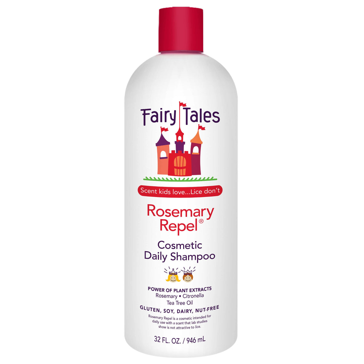 Fairy Tales Rosemary Repel Daily Kids Shampoo, 32 Fl Oz - Lice Prevention, Pleasant Scent