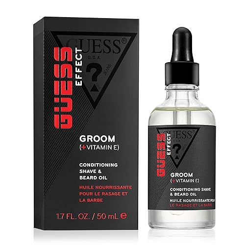 Guess Effect Boost Conditioning Shave & Beard Oil For Men, 1.7 Oz