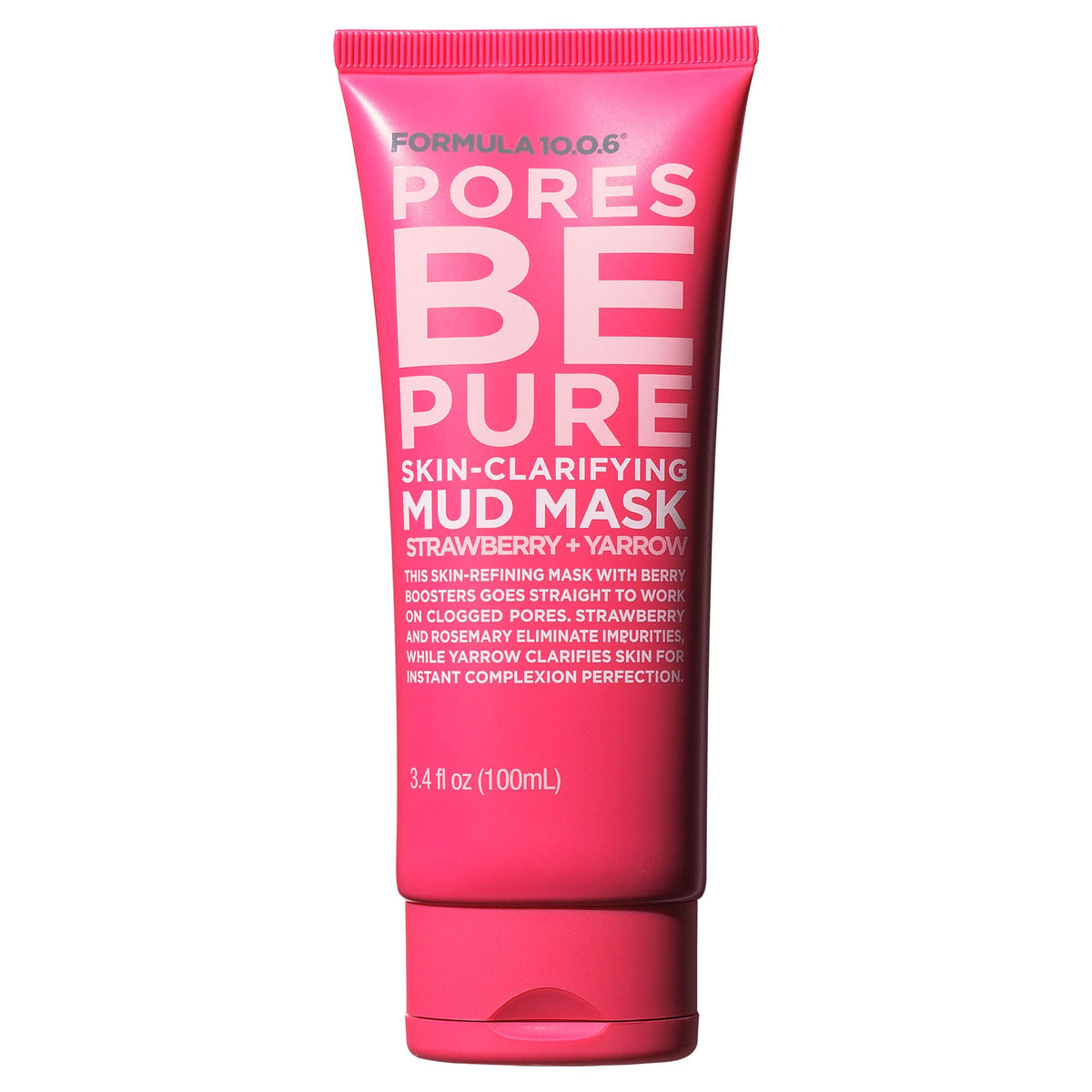 FORMULA 10.0.6 Pores Be Pure Mud Mask 3.4 fl oz - Clears Pores, Vegan & Cru