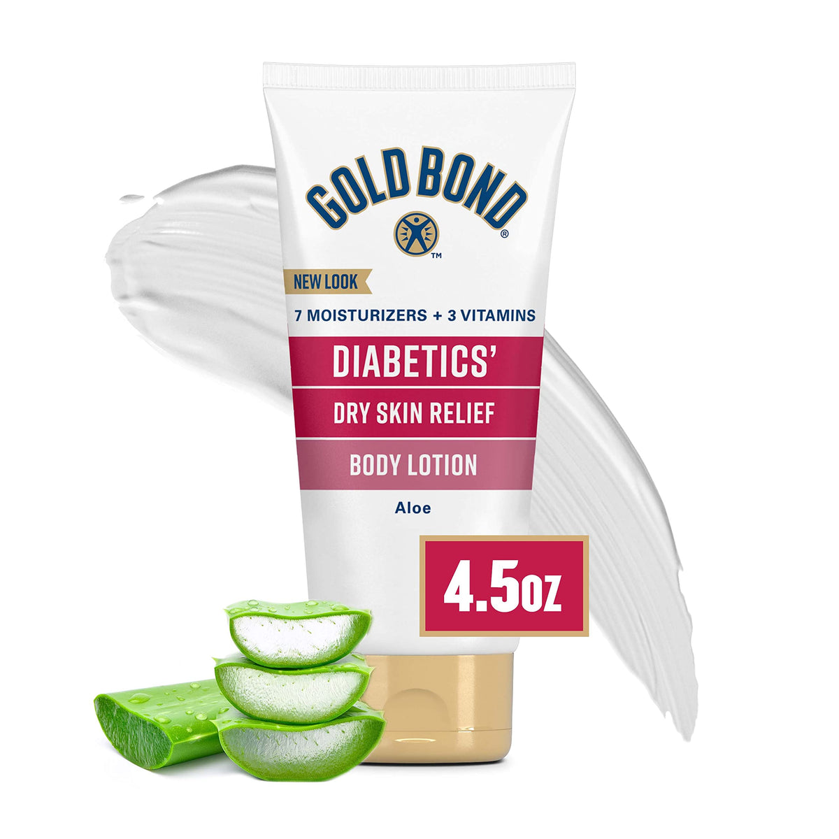 Gold Bond Diabetics' Dry Skin Relief Lotion With Aloe, 4.5 Oz - Moisturizes & Soothes