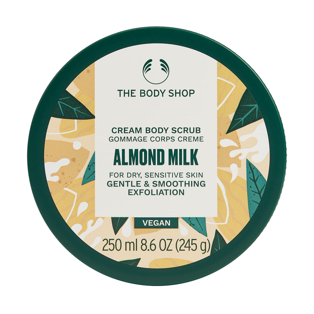 The Body Shop Almond Milk & Honey Exfoliating Scrub For Sensitive Skin, 8.6 Oz