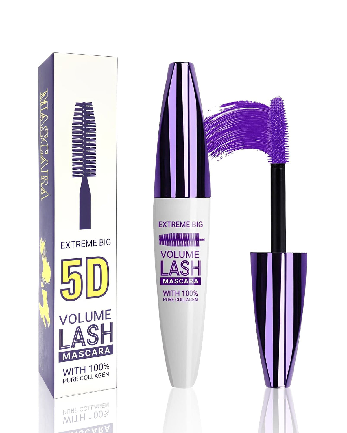 Lysdefeu 5D Purple Mascara - Waterproof, Volumizing, Longwear For Defined Eyelashes, 0.