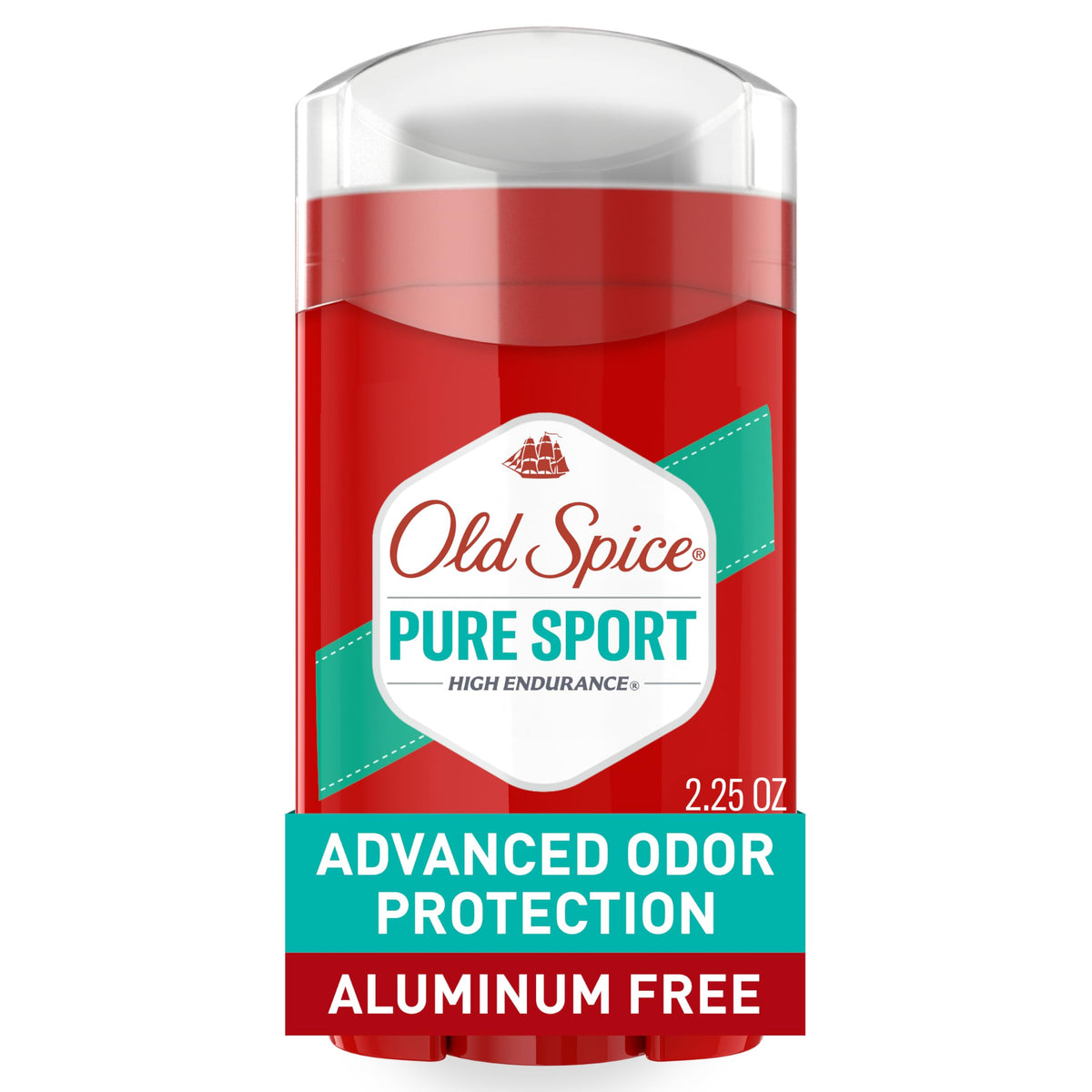 Old Spice High Endurance Deodorant, Pure Sport Scent, 2.25 Oz - Men'S Red Deodorant