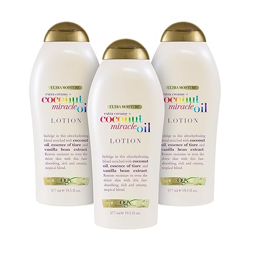 Ogx Extra Creamy Coconut Miracle Oil Lotion - Ultra Moisture, 19.5 Oz, Pack Of 3