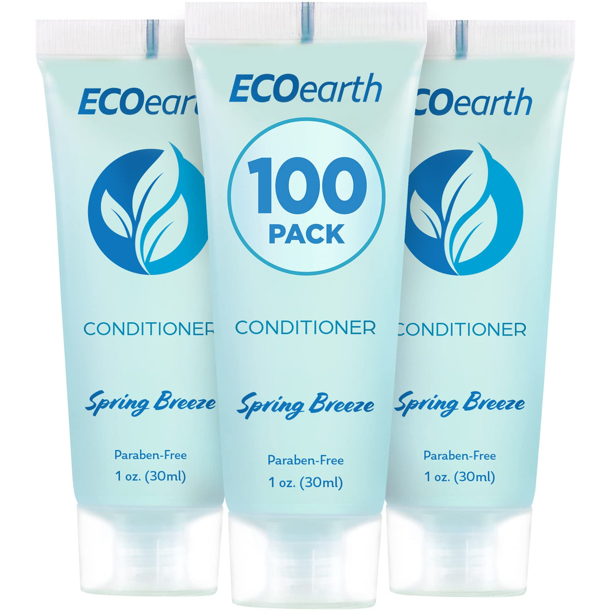 Ecoearth Travel Conditioner 1 Fl Oz (100 Pk) - Refreshing Hotel Toiletries, Spring Breeze