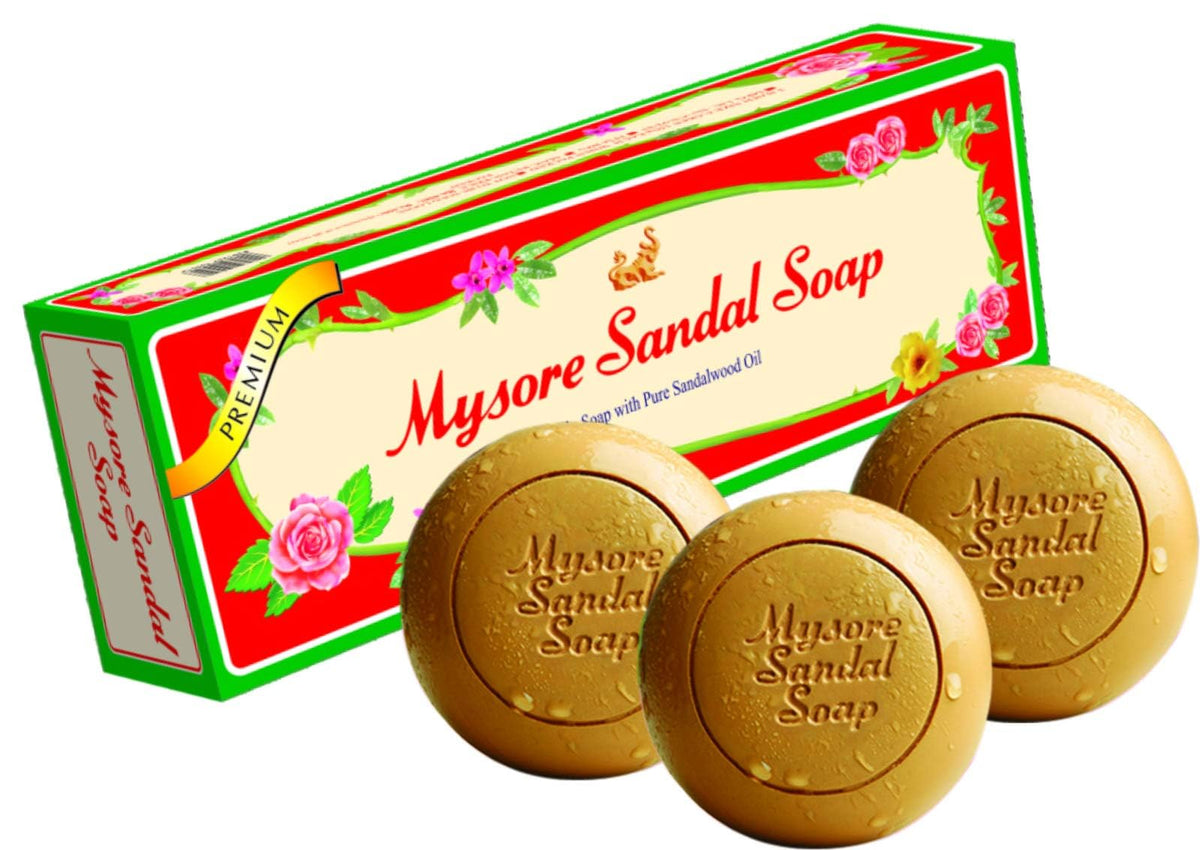 Mysore Sandal Soap - Natural Brown, 150G (Pack Of 3) - Moisturizing & Aromatic