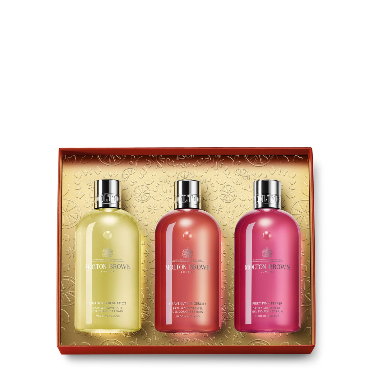 Molton Brown Floral & Spicy Body Care Gift Set - Luxurious Red Spa Essentials