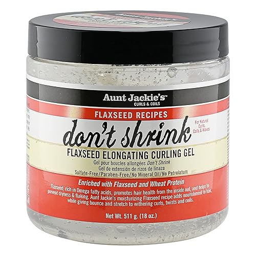 Aunt Jackie'S Flaxseed Curling Gel For Natural Curls, 18 Oz - Prevents Dryness & Flaking