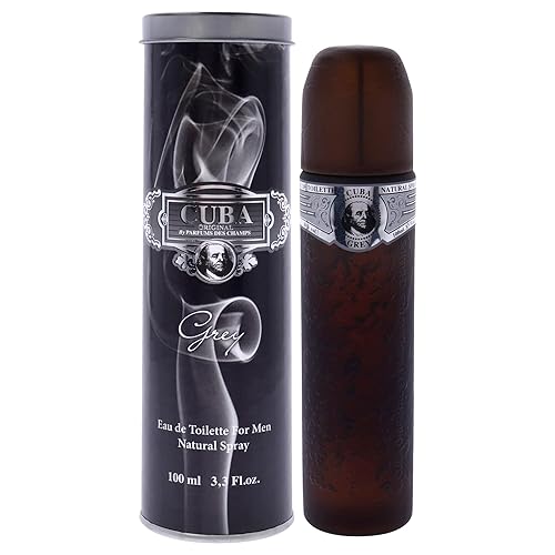 Cuba Grey by Cuba for Men EDT Spray, 3.3 Fl Oz - Classic Fragrance for Him, Long-lasting Scent, Perfect for Everyday Use