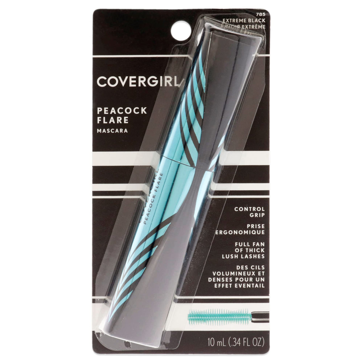 Covergirl Peacock Flare Mascara, Extreme Black, 0.34 Fl Oz - Bold Volume & Length