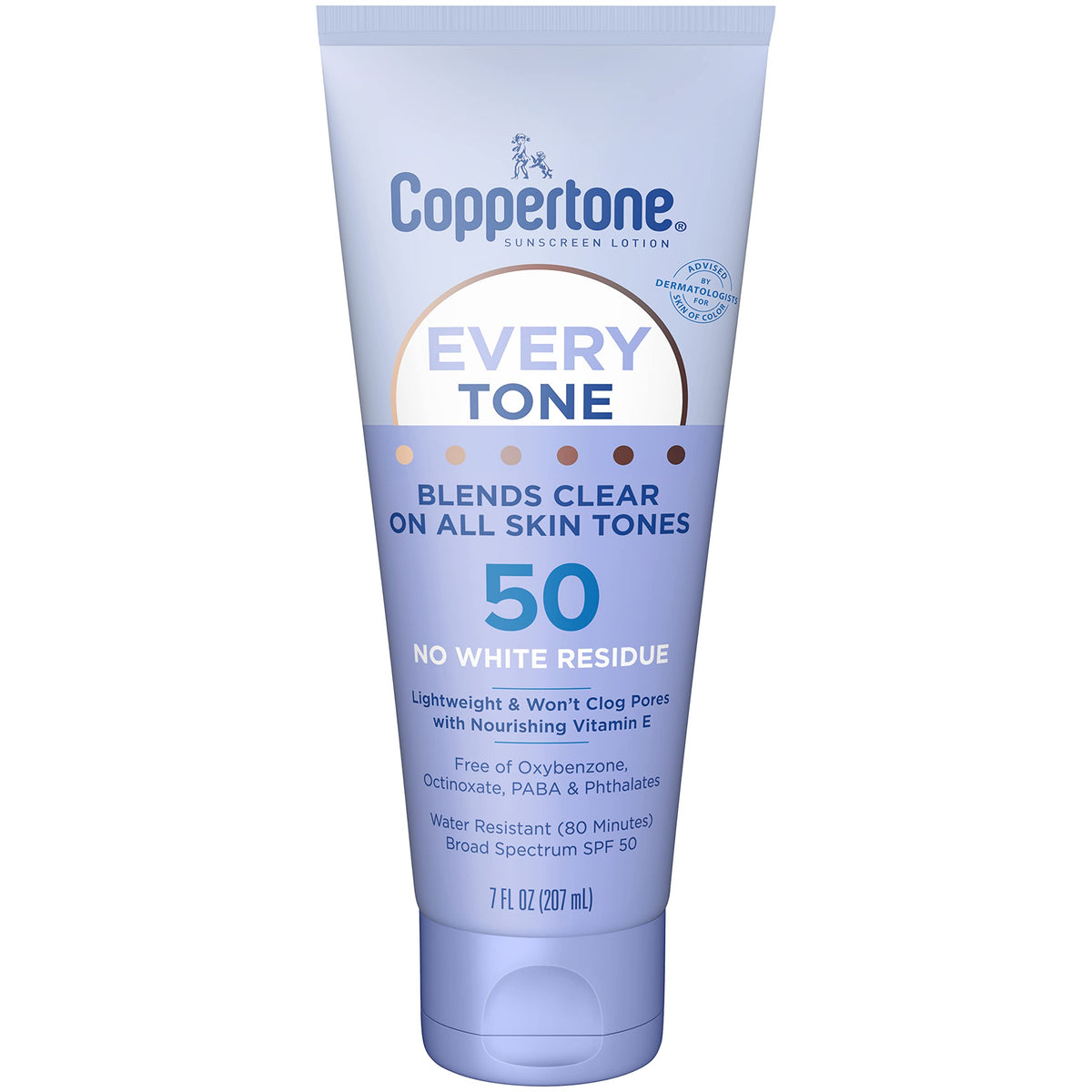 Coppertone Every Tone Sunscreen Lotion Spf 50 - Lightweight, Clear, Vitamin E, 7 Fl Oz