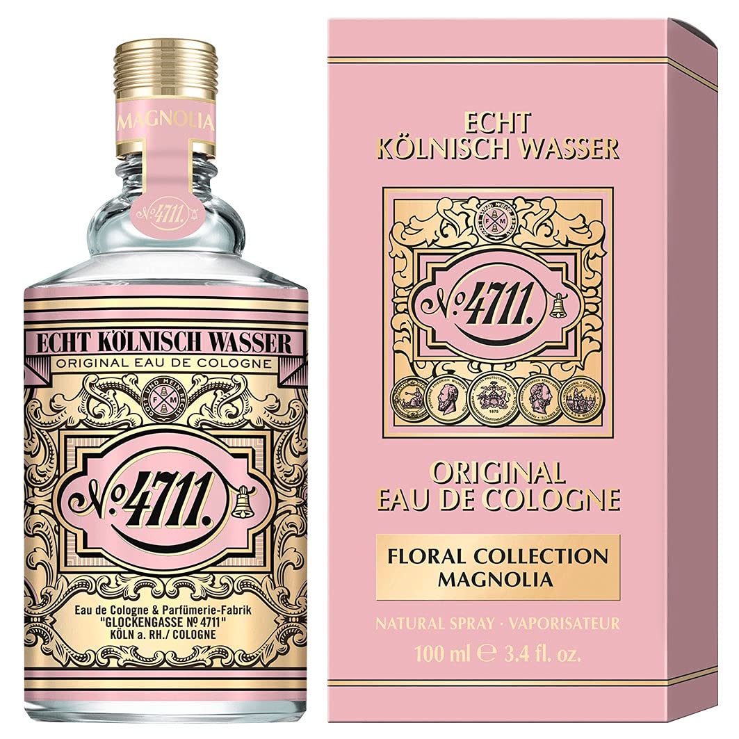 4711 Floral Collection Magnolia EDC Spray for Women - 3.4 oz, Elegant Floral Fragrance, Perfect for Everyday Wear