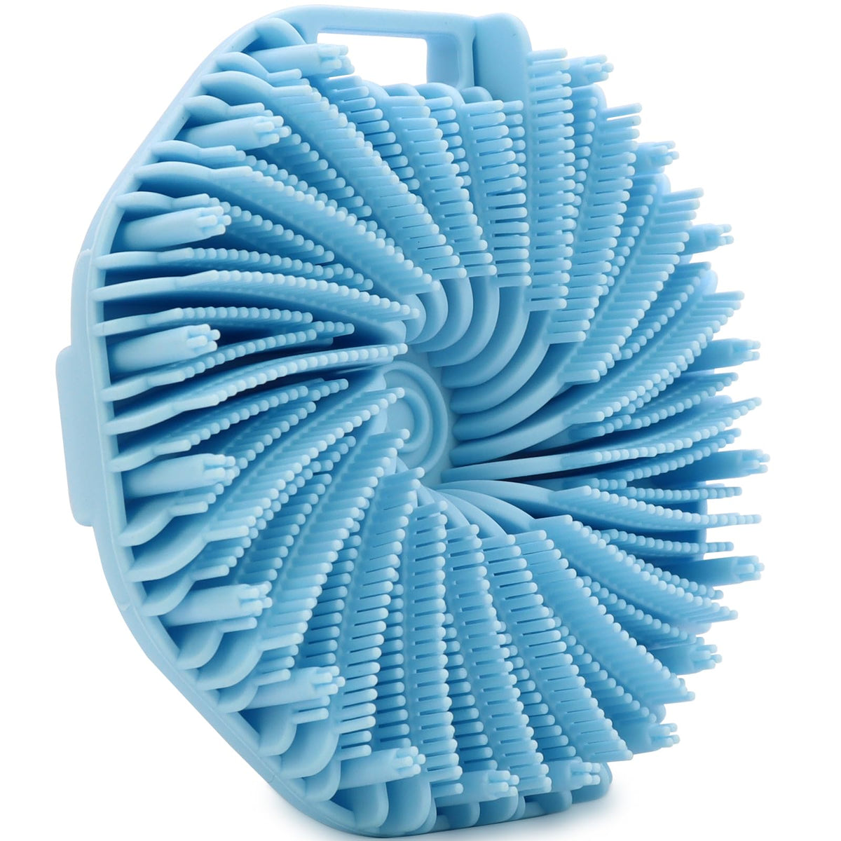 Wetang Silicone Body Scrubber - Non-Slip Shower Scrubber For Easy Cleaning, Travel Friendly, Blue